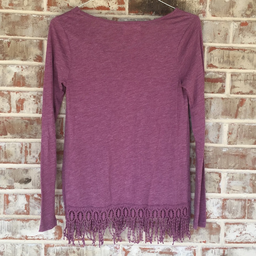 Altar’d State SOFT Mauve Boho Lace Tassel Tunic - Picture 2 of 8